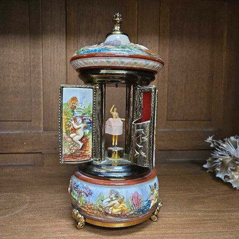 Lipstick holder music box 11" tall