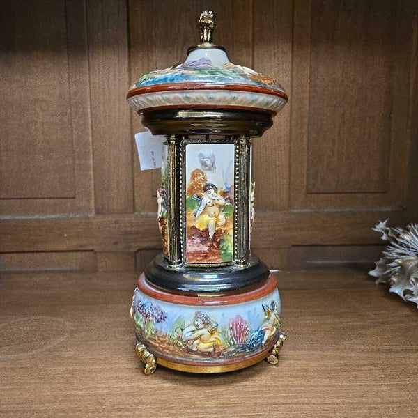 Lipstick holder music box 11" tall