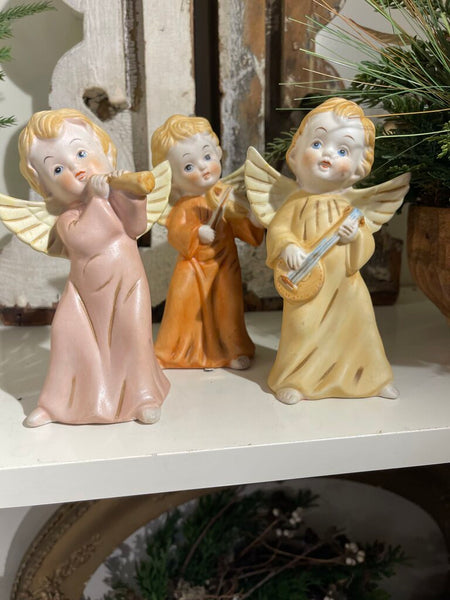 Vintage Set of 3 Homco angels