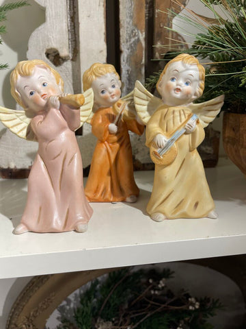 Vintage Set of 3 Homco angels