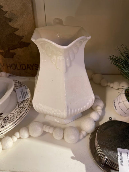 Antique Adam's England ironstone pitcher 7 1/2 in high as is