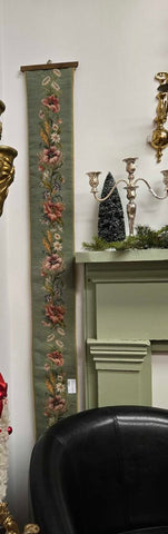 Butler needlepoint bell pull 63" tall