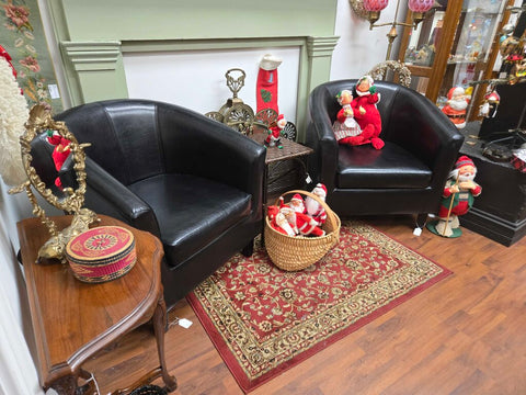 Pair of black club chairs in store pick up only 26 x 30 x 30 tall