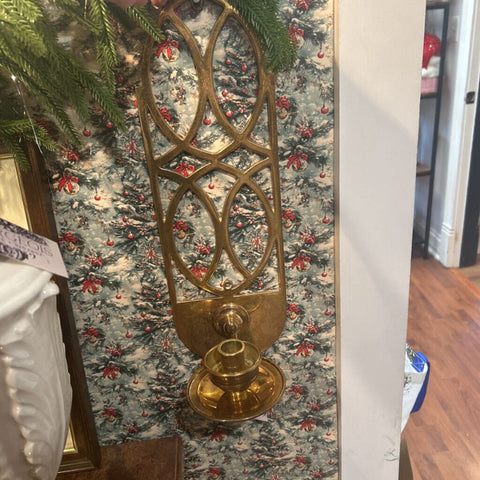 Set of Solid Brass Wall Sconces Heavy 17.5"