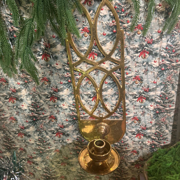 Set of Solid Brass Wall Sconces Heavy 17.5"