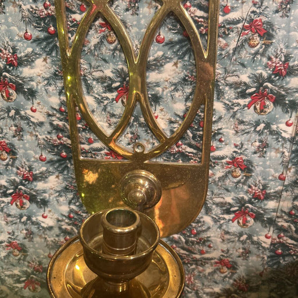 Set of Solid Brass Wall Sconces Heavy 17.5"
