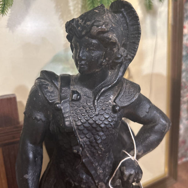 Cast Iron Statue of Mars, The Roman God of War 13.5"t