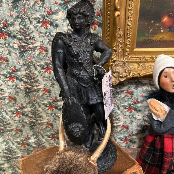 Cast Iron Statue of Mars, The Roman God of War 13.5"t