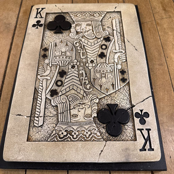 Playing Card Art King Clubs 9x12