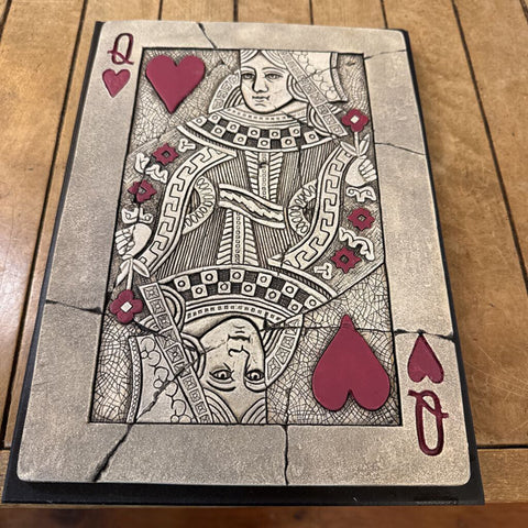 Playing Card Art Queen Hearts 9x12