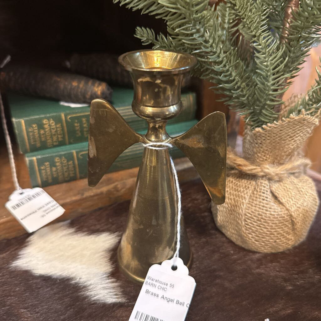 Brass Angel Bell Candlestick