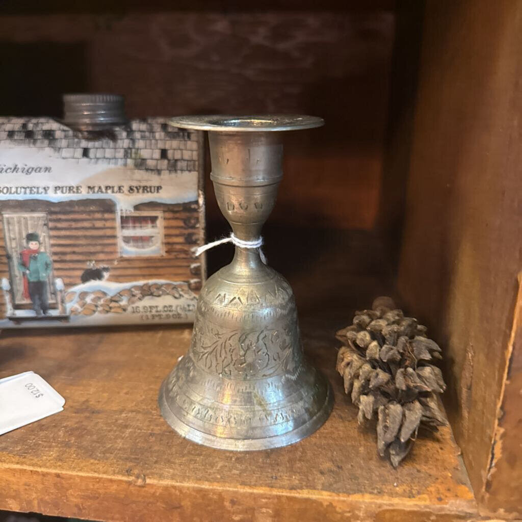 Etched Bell Candleholder