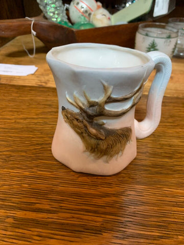 Vintage Matte Porcelain Elk Cup
