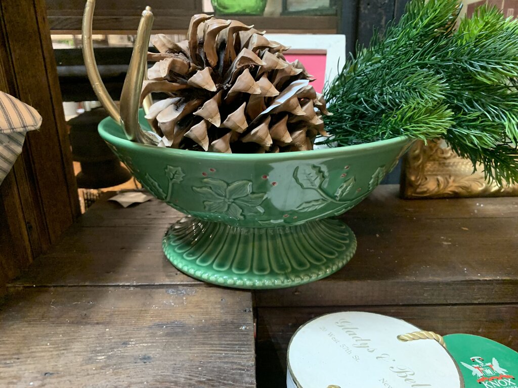 Poinsettia Pottery Bowl~ 12.25" w x 5.5" t