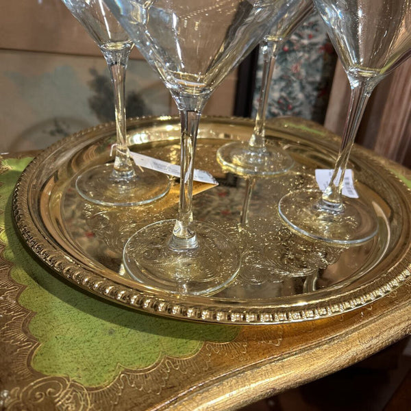 International Silver 23K Electro Plate with Gold Serving Tray 12.5"