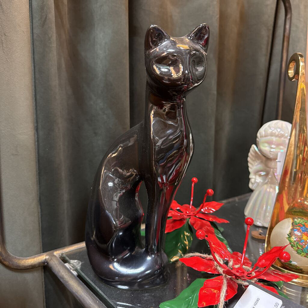 11" MCM Black Cat Statue W1950