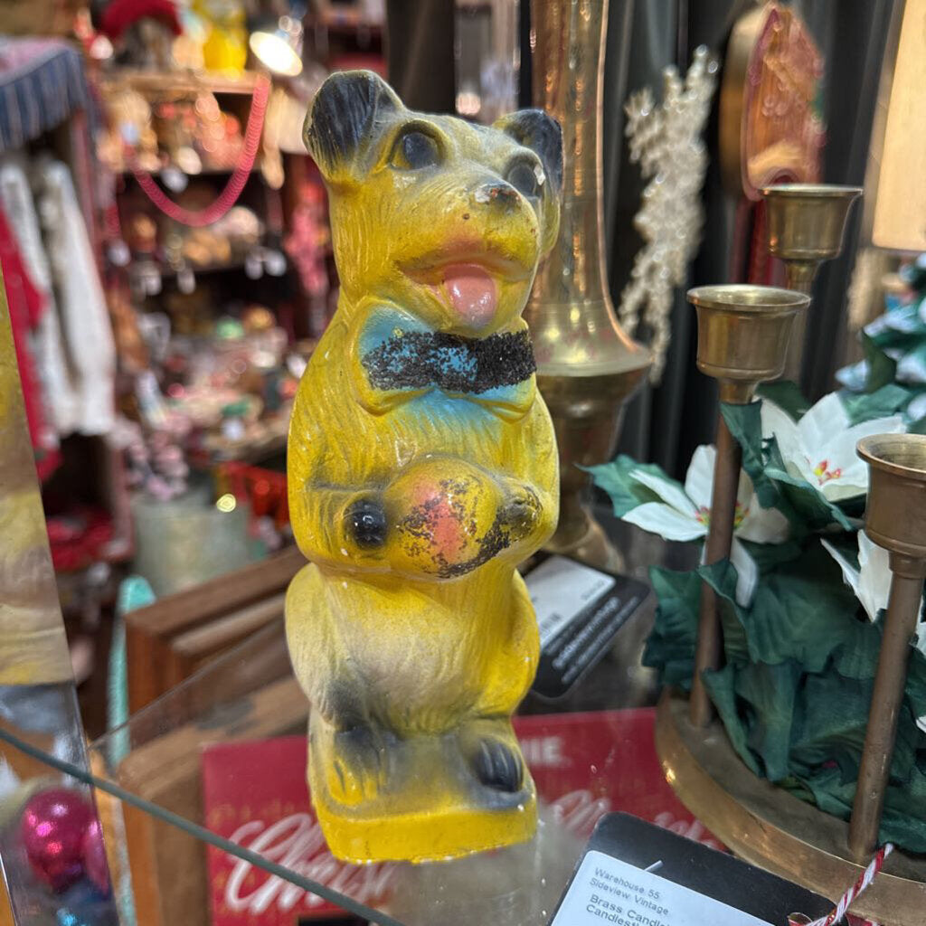 Plastic Standing Yellow Dog W1936