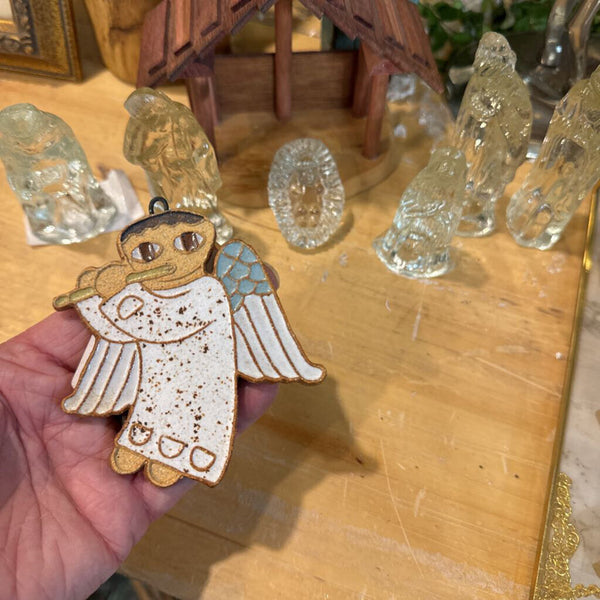 1970's st Andrew's Abby ceramic angel ornament
