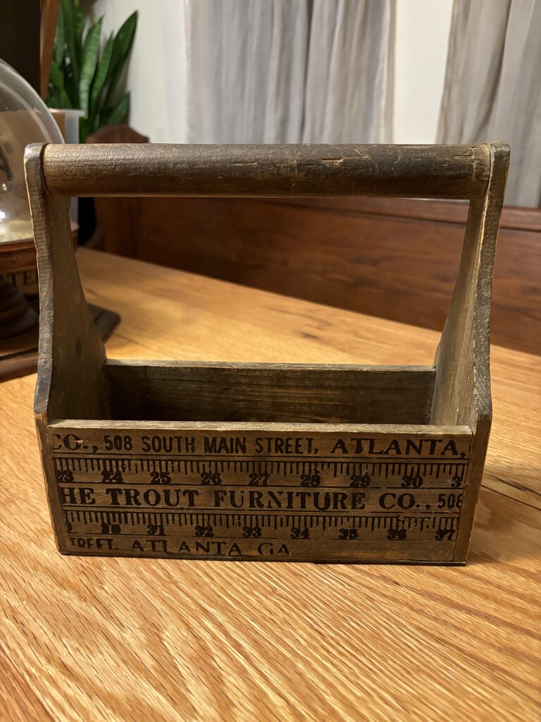 Vintage Wooden Tool Caddy 9in