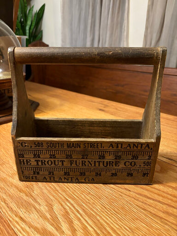 Vintage Wooden Tool Caddy 9in