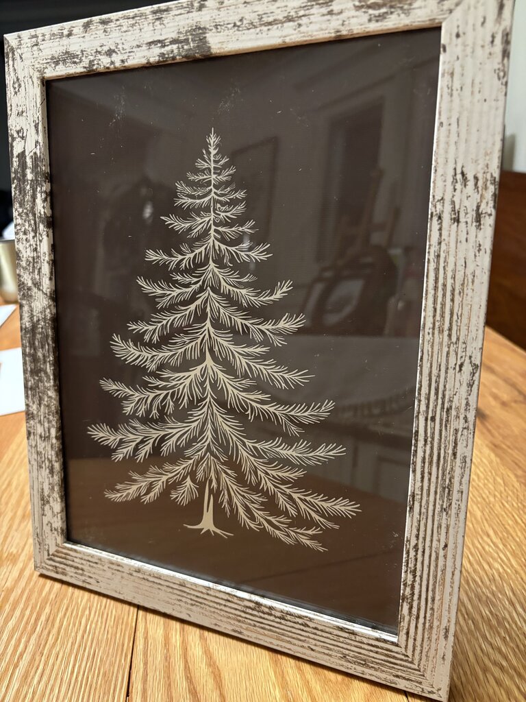 Tree Print in Rustic Frame 12x10