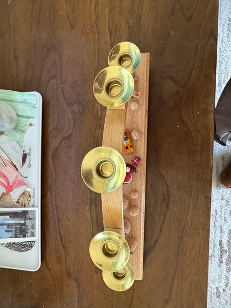 Erzgebirgische volkskunst seiffen made in Germany candleier as found