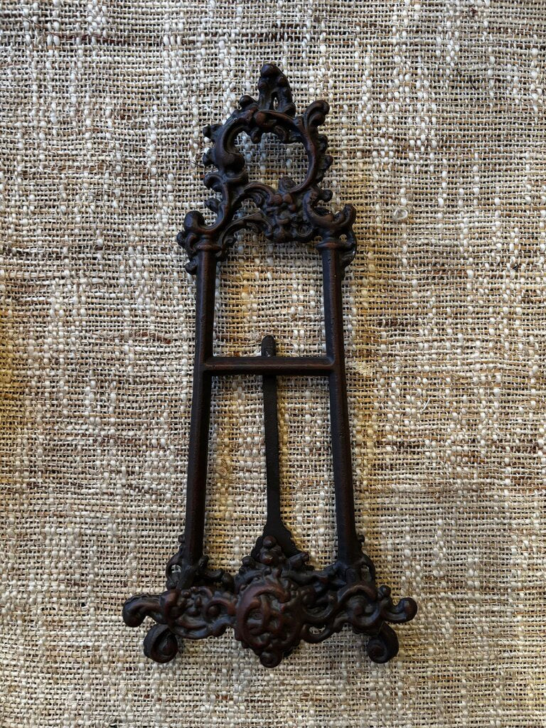 Ornate Brown Cast Iron Easel