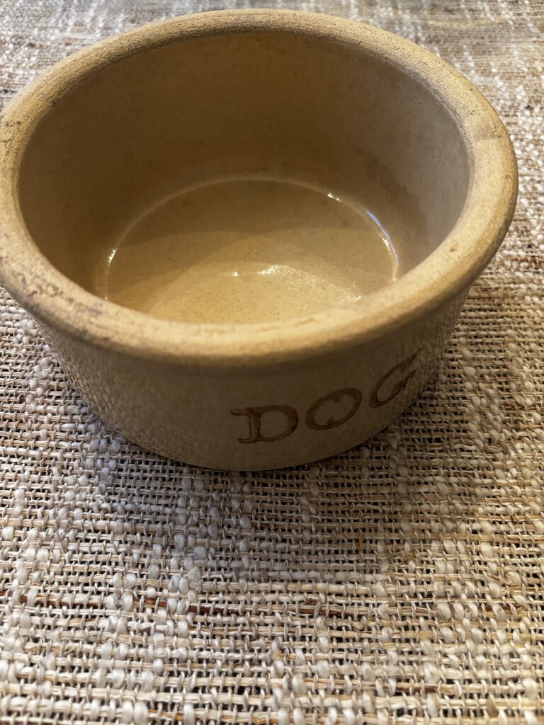 Small Roseville Pottery Dog Bowl