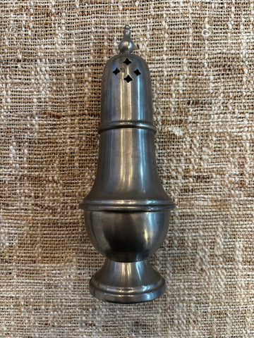 Vtg Reed & Barton Pewter Sugar Shaker/ Muffineer, 8.5" Tall