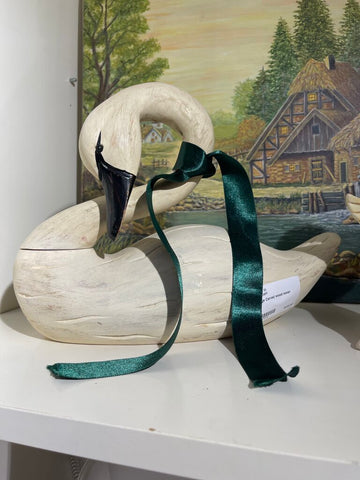 Vintage Carved wood swan