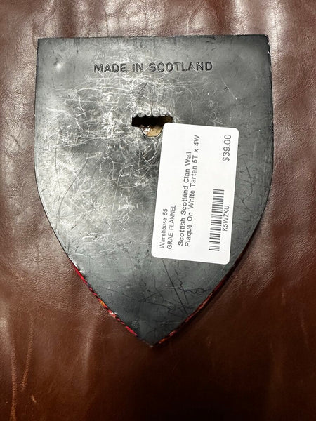 Scottish Scotland Clan Crest Wall Plaque On Red Tartan 5T x 4W