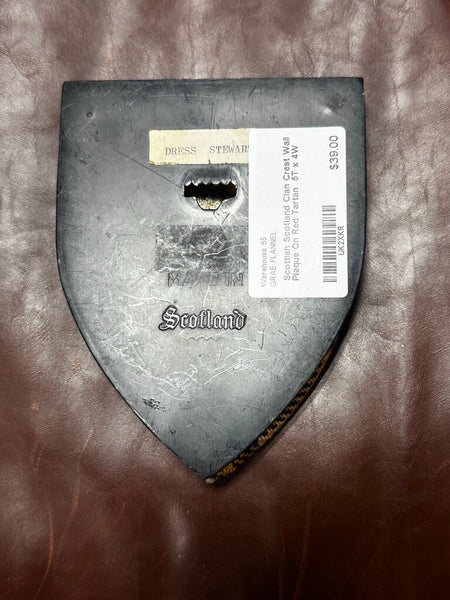 Scottish Scotland Clan Wall Plaque On White Tartan 5T x 4W