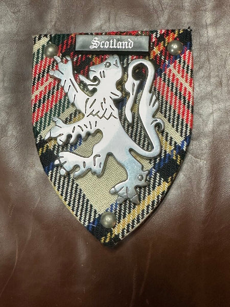 Scottish Scotland Clan Wall Plaque On White Tartan 5T x 4W