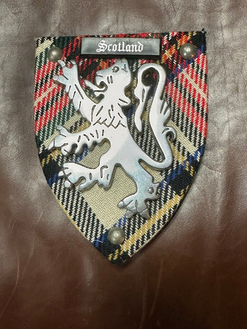 Scottish Scotland Clan Wall Plaque On White Tartan 5T x 4W