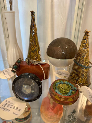 Wesclox vintage star moon celestial clock / paperweight 1930's works (could use a glass cleaning inside