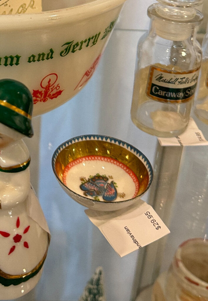 Tiny signed enamel Scandinavian trinket dish