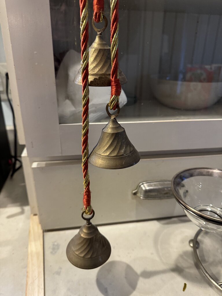 Vintage brass bell trio