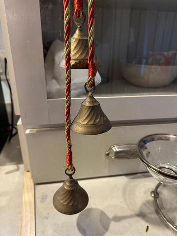 Vintage brass bell trio