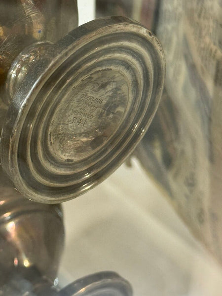 Sterling creamer and sugar (no lid)