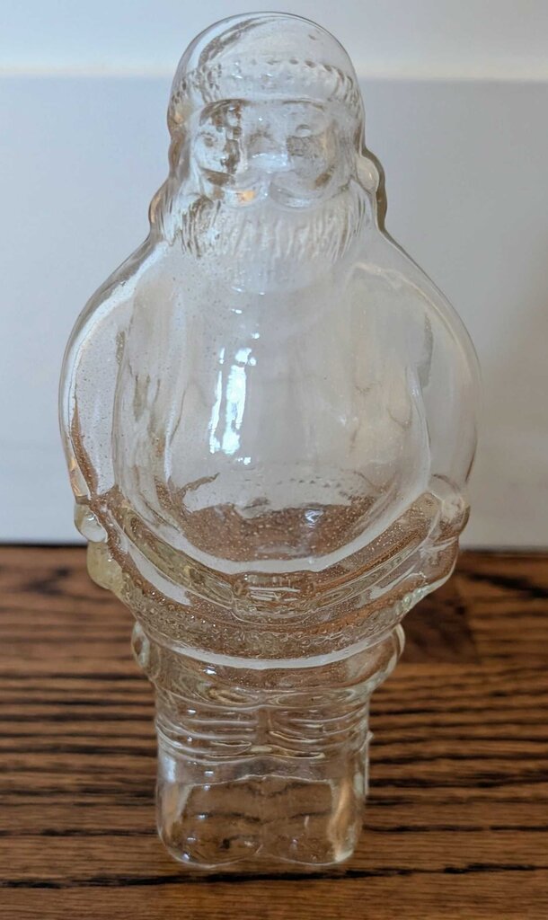 1970s Vintage Shackman Glass Santa 6"