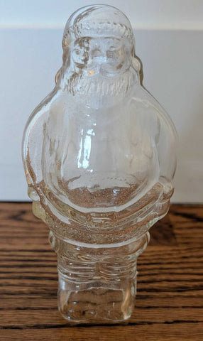 1970s Vintage Shackman Glass Santa 6"
