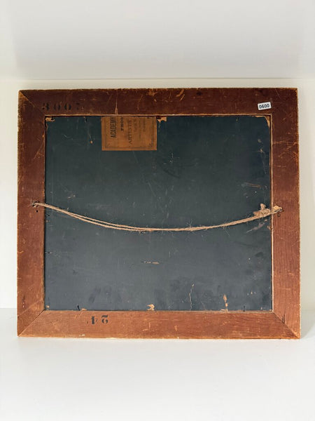 0600 Antique Delicate Pink Floral Painting on Academy Board