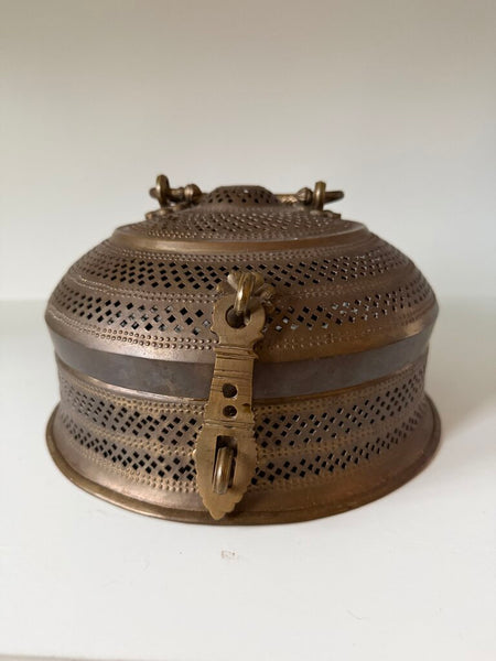 0256 Brass Indian Caged Box
