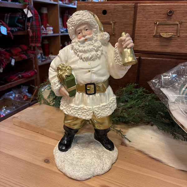 Vintage Cream Santa 12" x 6"