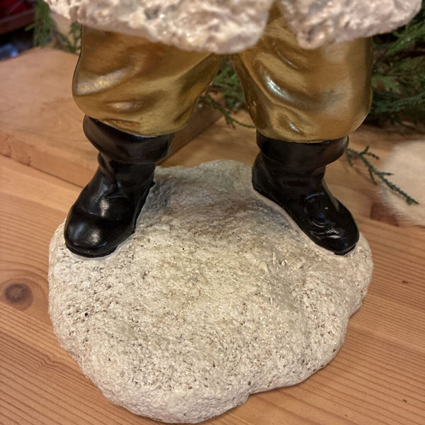 Vintage Cream Santa 12" x 6"