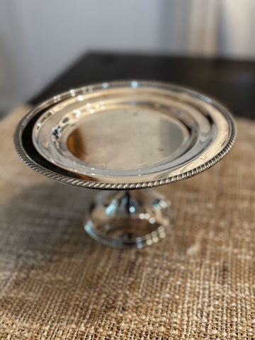 Vintage Silver-plate Pedestal Dish