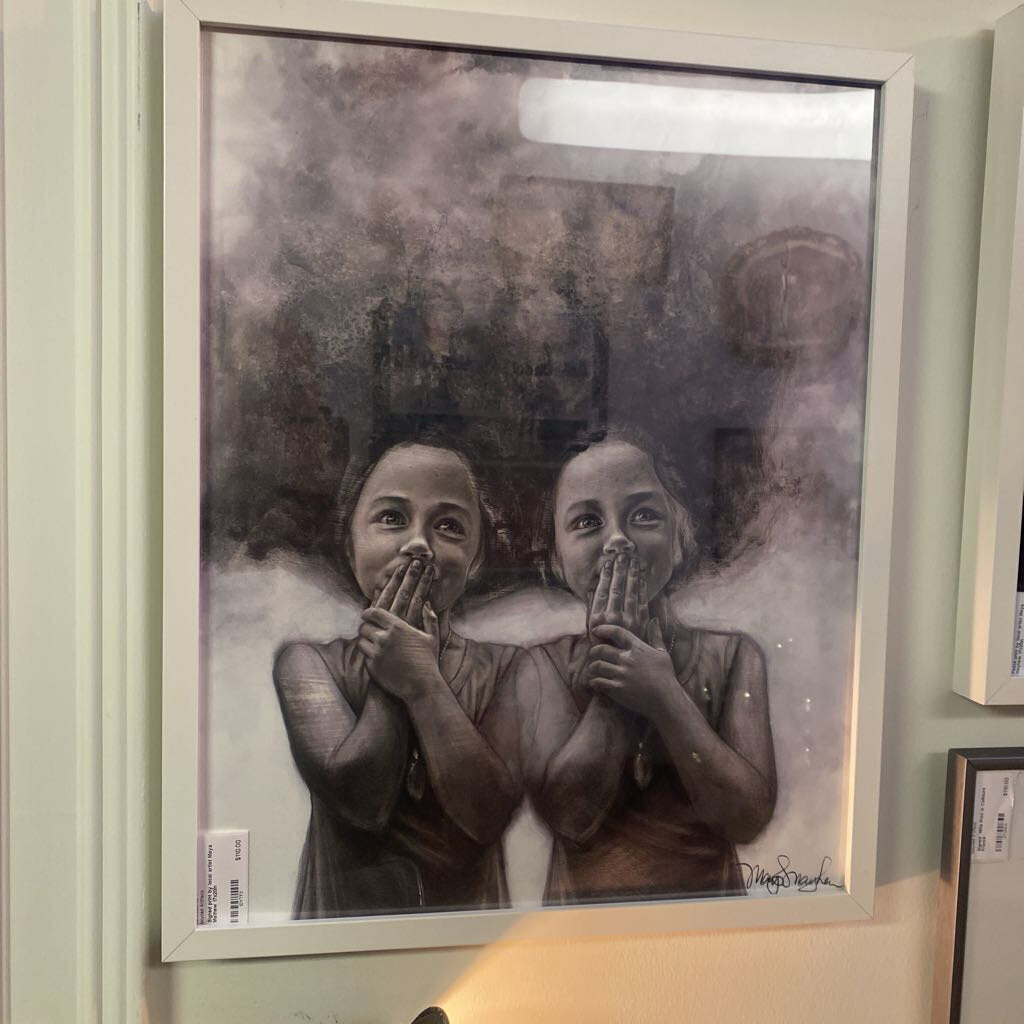 Signed print by local artist Maya Mathew 17x20in