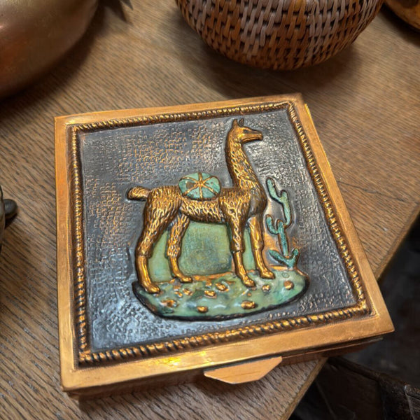 Copper llama box