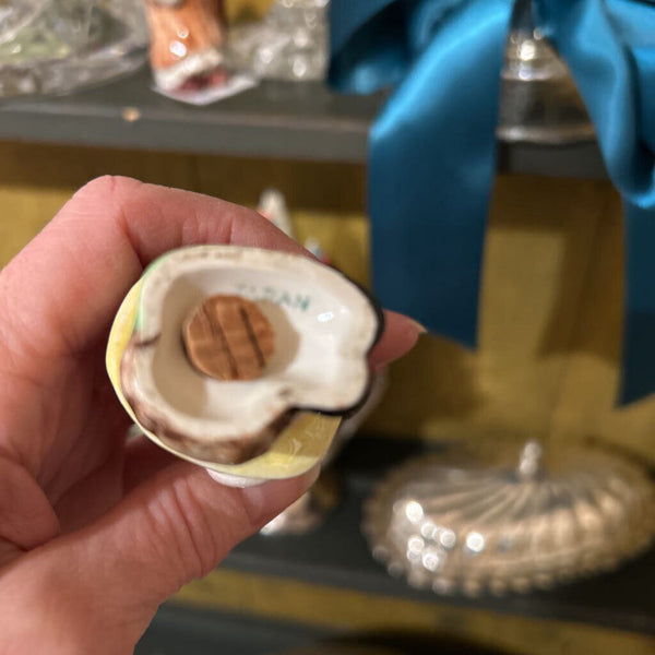 LITTLE RED RIDING HOOD AND WOLF SALT AND PEPPER SHAKERS MARKED JAPAN