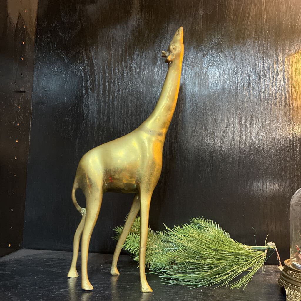 Vintage Brass Giraffe 15" x 6"